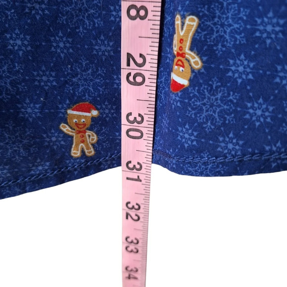 Drill Clothing Co. Large Blue Gingerbread Collared Button Down Long Sleeve Shirt - Picture 12 of 16